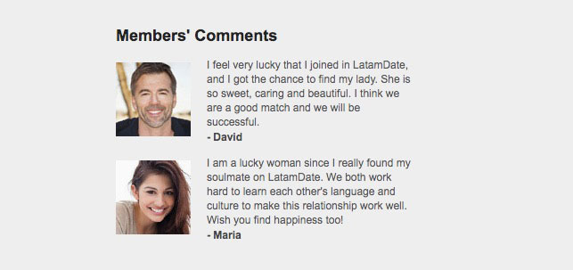 LatamDate testimonials